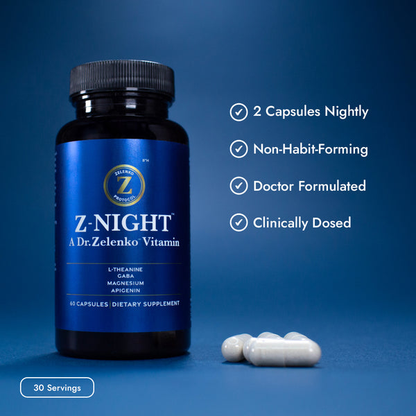 z-night benefits with bottle and capsules